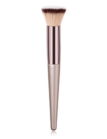 Fashion Champagne Flat Shape Design Cosmetic Brush(1pc)