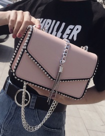 Fashion Pink Tassel Decorated Shoulder Bag