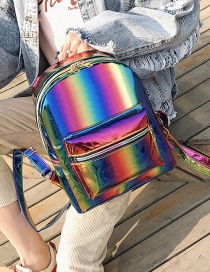 Fashion Multi-color Zipper Decorated Backpack