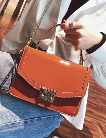 Fashion Orange Belt Buckle Decorated Bag