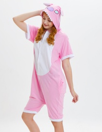 Lovely Pink Cartoon Pattern Decorated One-piece Pajamas(for Child)