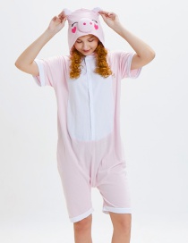 Lovely Pink Pig Pattern Decorated One-piece Pajamas(for Child)