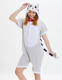 Lovely Gray Cat Pattern Decorated One-piece Pajamas(for Child)