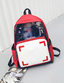 Fashion Red People Pattern Decorated Simple Backpack(small)