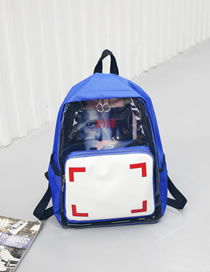 Fashion Blue People Pattern Decorated Simple Backpack(small)