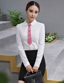 Fashion Pink Flower Decorated Pure Color False Collar