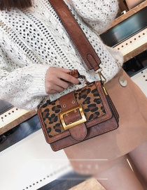 Fashion Brown Leopard Pattern Decorated Bag