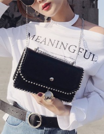 Fashion Black Rivet Decorated Bag
