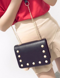 Fashion Black Pearl Decorated Bag