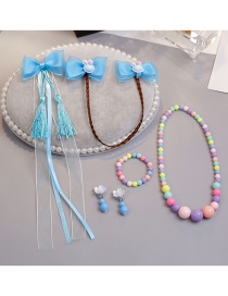 Lovely Blue Rabbits Decorated Child Jewelry Sets