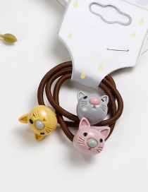 Lovely Yellow+gray Cat Shape Decorated Baby's Hair Band(3pcs)