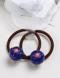 Lovely Navy Smiling Face Decorated Baby's Hair Band(2pcs)