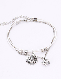 Fashion Silver Color Sun Shape Decorated Bracelet