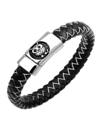 Fashion White+black Owl Shape Decorated Bracelet