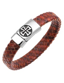 Fashion Brown Cross Shape Decorated Bracelet