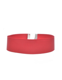 Fashion Red Pure Color Decorated Simple Choker