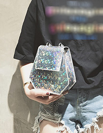 Fashion Multi-color Rhombus Shape Decorated Shoulder Bag