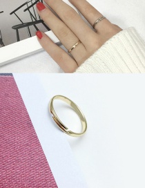 Fashion Gold Color Round Shape Decorated Ring