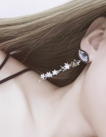 Fashion Silver Color Eye&star Shape Decorated Earrings
