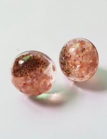 Fashion Pink Sequins Decorated Round Shape Earrings