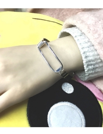 Fashion Silver Color Square Shape Decorated Bracelet
