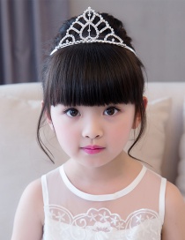 Sweet White Heart Shape Design Child Hair Hoop