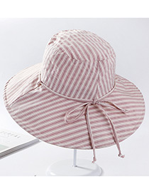 Fashion Khaki Stripe Pattern Design Foldable Sunscreen Hat