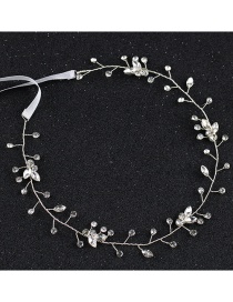 Fashion Silver Color Pure Color Decorated Hair Band