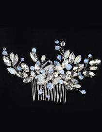 Fashion Light Blue Full Diamond Decorated Hair Accessories