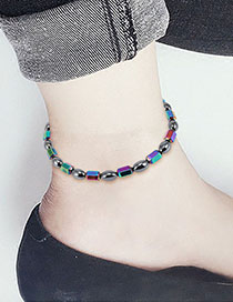 Fashion Multi-color Geometric Shape Decorated Ankle Chain