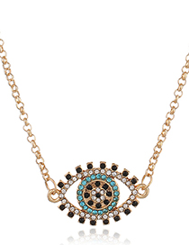Fashion Gold Color Eye Shape Decorated Necklace