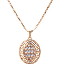 Fashion Gold Color Hollow Out Design Round Shape Necklace
