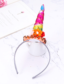 Fashion Multi-color Flower&unicorn Shape Decorated Hair Hoop