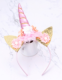Fashion Pink Cat&unicorn Shape Decorated Hair Hoop