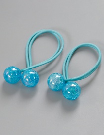 Fashion Blue Ball Shape Decorated Hair Band (2 Pcs )