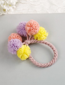 Fashion Yellow+purple+pink Flower Shape Decorated Hair Band
