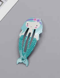 Fashion Blue Mermaid Shape Decorated Hair Clip