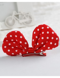 Fashion Red Bowknot Shape Decorated Hair Clip