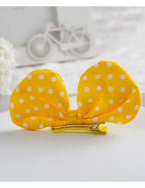 Fashion Yellow Bowknot Shape Decorated Hair Clip