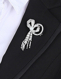 Fashion Silver Color Bowknot Shape Decorated Brooch