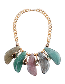 Fashion Multi-color Color Matching Decorated Necklace