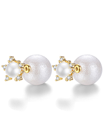 Fashion White Star Shape Decorated Earrings