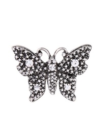 Elegant Silver Color Butterfly Shape Design Simple Ring