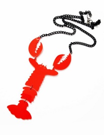 Fashion Black Crayfish Pendant Decorated Necklace