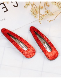 Lovely Red Pure Color Design Child Hair Clip(1pair)