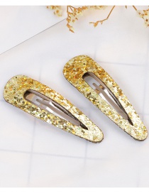 Lovely Gold Color Pure Color Design Child Hair Clip(1pair)