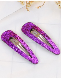 Lovely Purple Pure Color Design Child Hair Clip(1pair)