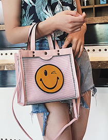 Fashion Pink Face Pattern Decorated Bag(2pcs)