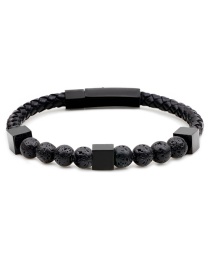 Fashion Black Geometric Shape Decorated Pure Color Bracelet
