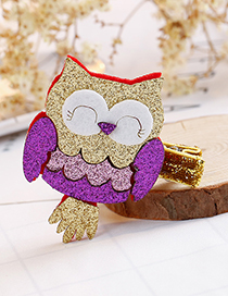 Fashion Multi-color Owl Shape Decorated Hair Clip